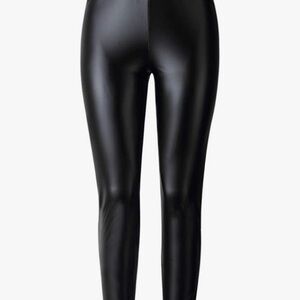 Sleek Black Leather Leggings